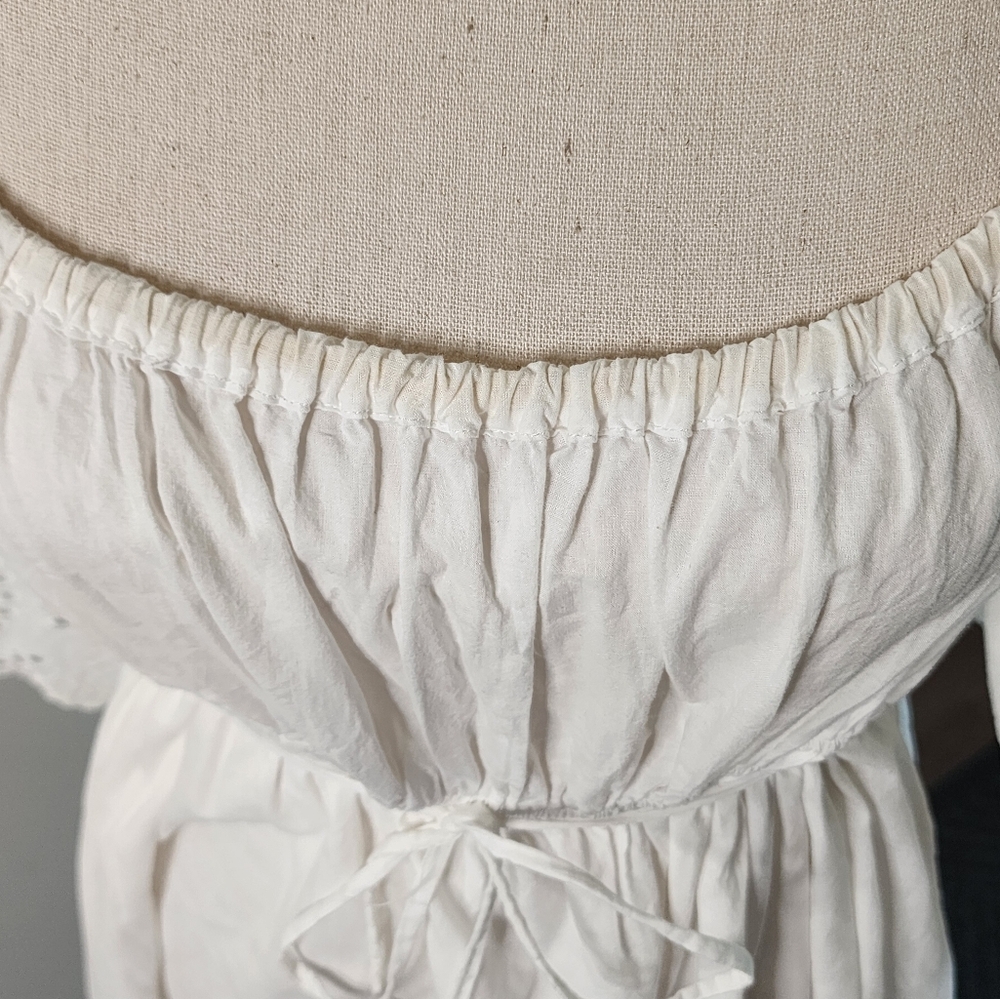 Cotton lace eyelet OTS dress - Picture 5 of 9
